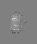 Clear Quartz TIG Glass Cup Nozzle Set For SR WP Welding Torch Gauges Four Through Eight, 5/8" diameter glass nozzle