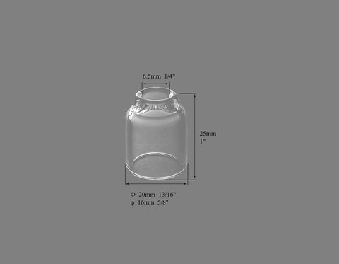 Clear Quartz TIG Glass Cup Nozzle Set For SR WP Welding Torch Gauges Four Through Eight, 5/8" diameter glass nozzle