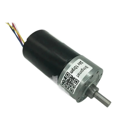 JGB37-3650 Brushless DC Motor 12V 24V High Torque Gearbox For Robotics DIY Projects And Automation Builds With Smooth Speed Control and Reliable Power Delivery, compact motor with metal shaft.