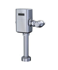 Top Shelf Water Powered Touchless Toilet Flush Valve With Sleek Polished Chrome Hardware And Smart Auto Flush Controls For Easy Home Upgrades And Zero Hassle Battery Free Operation, close-up view, chrome finish, modern design.