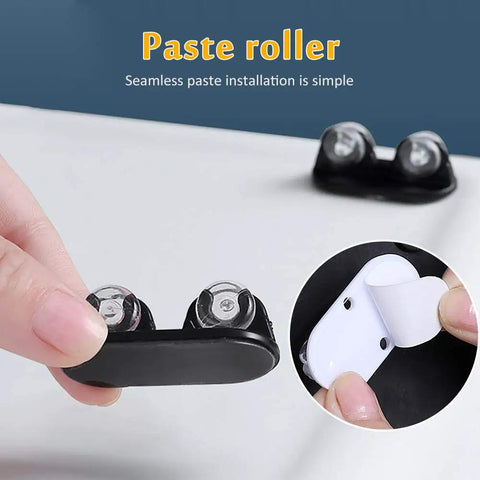8 Pack Self Adhesive Furniture Caster Wheels Quiet Glide Floor Friendly No Scratch Heavy Duty ABS Castors; peel and stick demo