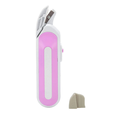 Top Shelf Electric Mini Scissors For Sewing And Crafting Cordless Portable Shears with ergonomic handle and dual power design.