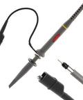 Must Have Upgraded Oscilloscope Clip Probe Gear Kit, 20MHz, Fully Insulated BNC End Probes, close-up showing probe tips