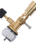 Side view of Brass Bunsen Burner For Lab Use With One Hand Operation Safe Brass Build Propane Fuel Ready Gas And Air Adjustable