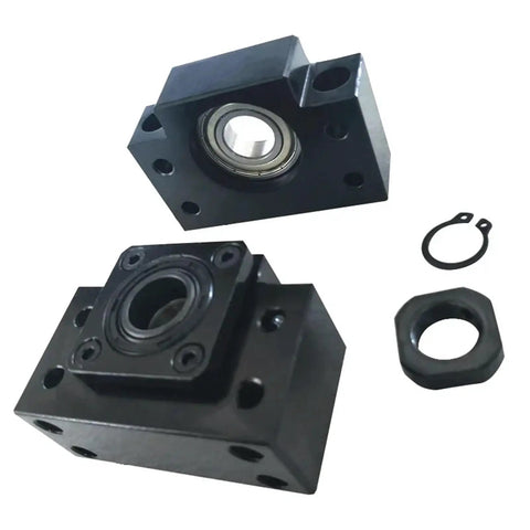 Professional Grade Rock Solid C7 Twenty Millimeter Ballscrew Kit With Lead Nut Bkbf15 End Blocks and bearing units.
