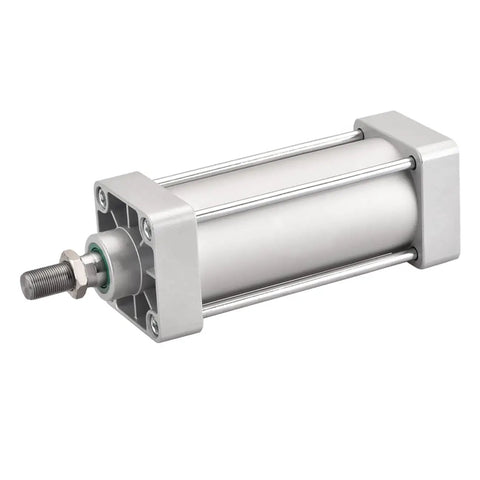 Tie Rod Pneumatic Air Cylinder 80mm Bore 150mm Stroke Double Acting With PT 3/8 Port Adjustable Cushion Self Lubricating Actuator