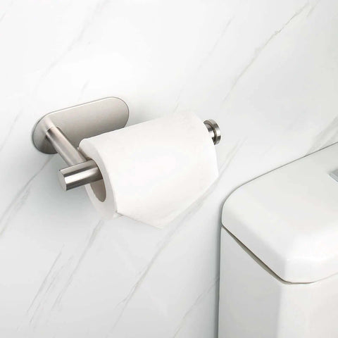 Premium Thickened Stainless Steel Self Adhesive Toilet Paper Holder Rustproof No Drill Needed for Bathroom Kitchen Washroom