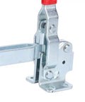 Quick Toggle Clamp For Metal Plate And Circuit Board Positioning Iron Welding Fixture Clamp With Plastic Handle 14 By 15 Cm Manual Holding Tool For Stable Machine Operation, iron body red handle
