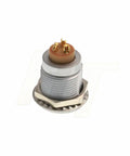 Egg CLL 3 Pin Circular Panel Mount Connector Push Pull Quick Lock Socket For Aviation, Medical, Test, Audio Video, Broadcasting, And Military Gear, Compatible With Lemo B Series And ODU L Series. silver 3-pin brass panel-mount connector