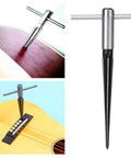 Bridge Pin Hole Reamer, Tapered 5 Degree, Six Flute Luthier Tool For Acoustic Guitars, Woodworking DIY Repair, Pro Grade Precision