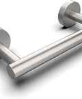 Wall Mount Double Post Pivoting Toilet Paper Holder In Brushed Nickel, SUS304 Stainless Steel Rustproof Design For Bathroom Use