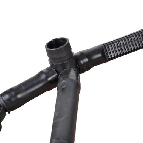 Premium 2Pc Crankcase Breather Vent Pipe Hose Kit For Audi A4 And A6 Quattro 2.8 V6 Models From 1995 To 2001 Direct Fit Replacement Sealing Gas Cap Vacuum Line With Heavy Duty Heat Resistant Construction To Keep Your Ride Running Smooth And Leak Free black rubber hose close-up