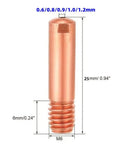 Single copper tip from 10 Pack MIG Welding Tips M6 Nozzles Copper, Heavy-Duty High Temp Resistant Set For 0.6mm To 1.2mm Wire