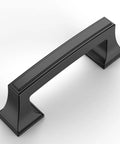 Matte Black Cabinet Hardware 10 Pack 3 Inch Hole Center Kitchen Handles For Bathroom Drawers Dresser Pulls Zinc Alloy Heavy Duty Build