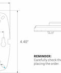 Dimensions diagram of Dimmable 17W LED Light Engine 5000K 1200 Lumens 120V Retrofit Kit showing PCB size 5.39 inches, 0.78 inch thickness
