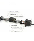 Product diagram of Beefed Up Heavy Duty Linear Guide Module With 57 Stepper Motor Nema23 And SFU1605 Ball Screw Actuator For Precision Auto Motion Preassembled Slide Table System For Industrial Production Smooth Linear Travel And High Load Capacity, 12mm rail