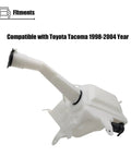Windshield Washer Reservoir Replacement Fits Toyota Tacoma 1998 1999 2000 2001 2002 2003 2004 OEM Grade Includes Pump 85315-04060 8531504060 TO1288184 Easy Install Durable Washer Fluid Tank Upgrade