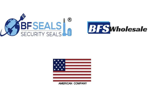 BFSEALS logo with world graphic, BFS Wholesale branding, and American flag illustration emphasizing American company.
