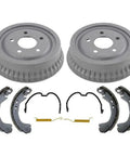Premium 2 Piece Rear Brake Drums Plus 4 Shoe Kit For Chevy Lumina Pontiac Buick Park Avenue Century Non Asbestos Organic With Springs And Hardware Set Left Right Side Smooth Performance Upgrade, 8-inch drums and shoes