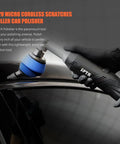 Cordless Mini Car Polisher 12V Micro Random Orbital Buffer For Polishing Sanding And Cleaning Your Vehicle Lightweight Scratch Killer For A Flawless Paint Finish in use on car surface