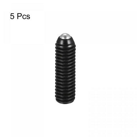 Heavy Duty Ball Point Set Screws M6 x 20mm High Carbon Steel Hex Socket Grub Screws, Spring Loaded Ball Plunger, 5 Pack