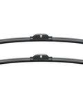 All Weather Windshield Wiper Blades 22 Inch Pair Streak Free Rain Snow Visibility Straight Up Reliable Dual Rubber Graphite Coating