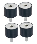 Heavy Duty Round Rubber Vibration Damping Mounts Four Pack Rock Solid Anti Shock Isolation Pads for Air Compressors.