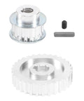 Heavy Duty Metal Synchronous Belt Pulley Gear Set Slick Timing Wheels Direct Swap Parts For CJ0618 Mini Lathe with 8mm bore.