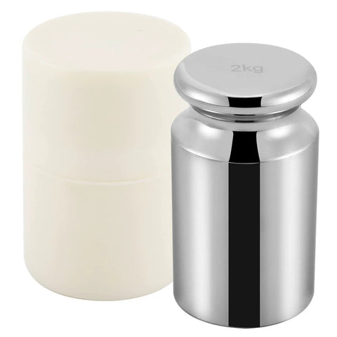 2 Kg Calibration Weight for Digital Scale, Class M1 Chrome Finish Carbon Steel with Storage Box