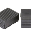 All-black Bicycle Block Pedals with Rubber Pedal Extender for most platform pedals, 3-1/2 x 1-1/2 inch, PVC riser blocks.