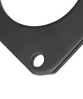 Corner close-up of Sturdy Stepper Motor Mounting Bracket for NEMA23 With Stainless Steel Black Finish 6.8 by 6.8 by 6.5 cm