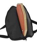 Hella Tough Octopus Practice Pad Storage Bag For 10 Inch Dumb Drum with orange pad inside, made of black oxford cloth.