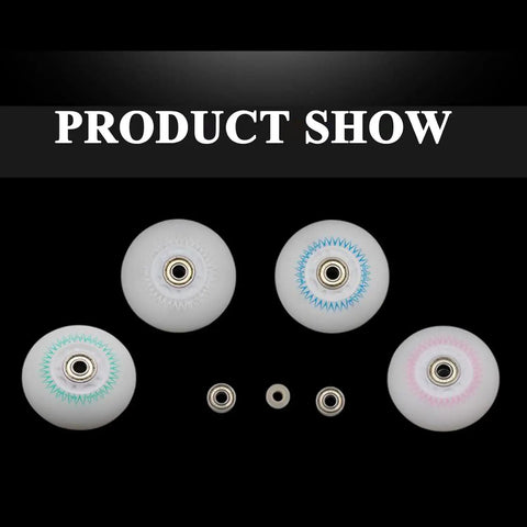 Inline Skate Wheels 72mm 76mm 80mm 90A Hardness 8 Pack With Bearings For Outdoor And Indoor Use White Durable PU Replacement Wheels