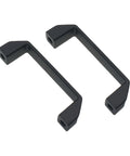 2 Pieces Aluminium Alloy Black Rectangular Industrial Pull Handle Set For Cabinets And Drawers With 120mm Mounting Hole Distance