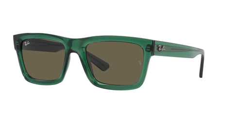 Warren Rectangular Sunglasses For Men Not Polarized 57mm Frames In Transparent Green And Brown Classic Everyday Vibe Shades