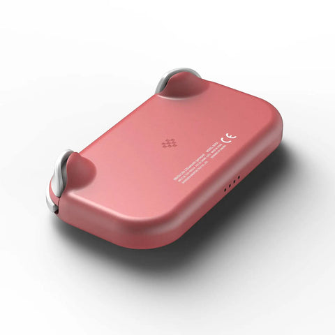 Back view of a pink Pocket Sized Lite 2 Bluetooth Controller With Motion Controls, Linear Vibration Motors, Dual Joysticks, Shaped Triggers And D Pad.