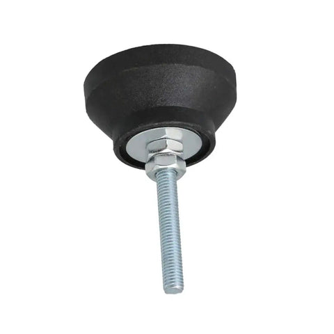 Adjustable Fixed Threaded Leveling Feet For Tables, 60mm Base Diameter, M8x50mm Threaded Leg Levelers, single foot close-up