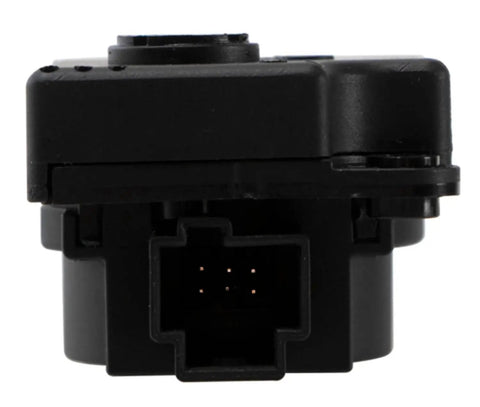 Legit Heavy Duty HVAC Recirculation Door Actuator side view, black plastic, designed for 2011-2022 Buick, Cadillac, Chevy models.