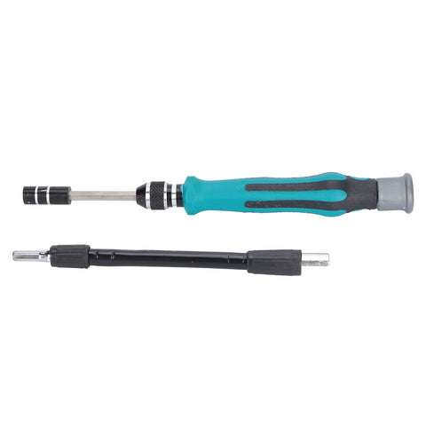 Go To Ratchet Tool Set With Chrome Wrenches Sockets And Screwdriver Bits Insulated Handle Polished Finish Includes Storage Box handle view