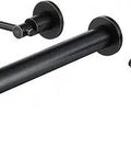 Wall Mount Tub Filler Faucet In Oil Rubbed Bronze Brass Body With Two Handles Built In Ceramic Cartridge One Half Inch NPT
