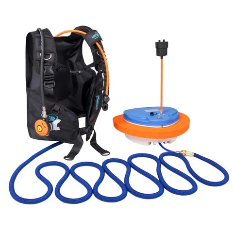 3 Hour Scuba Ventilator System With Mask Mount For Underwater Breathing Portable Air Pump And Regulator 57 Liters Per Minute Flow