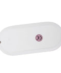 Glass Break Alarm Sensor 65-120 dB Range With Adjustable Sensitivity, white plastic unit with adhesive mount for windows and doors