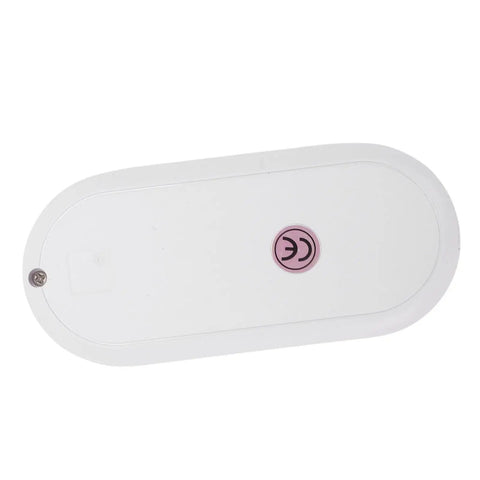 Glass Break Alarm Sensor 65-120 dB Range With Adjustable Sensitivity, white plastic unit with adhesive mount for windows and doors