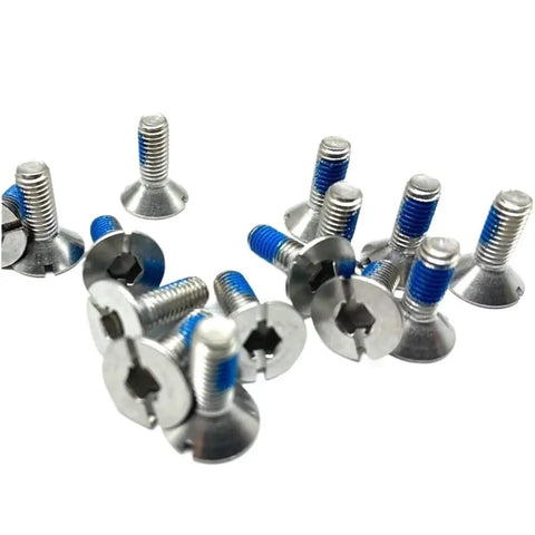 Premium Grade 12 Pack Carbon Fiber Propeller Screw Set For Agriculture Drone Replacement showing metal screws with blue threads