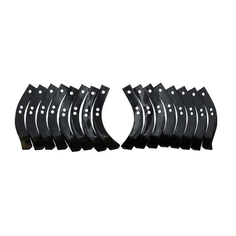 New Tiller Tine Set Replacement Kit with Eight Left and Eight Right Tines shown in black metal for Ariens Tillers Model 15008