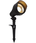 Low Voltage Outdoor LED Flood Light 100 Watt Equivalent Black Integrated Lamp for landscape and security lighting, side view