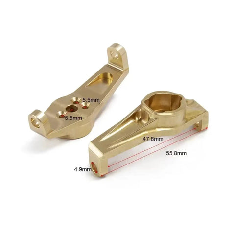 Heavy Duty Brass Front Hub Carriers For Trx4 1 10 Scale Rc Trucks With Adjustable Mounts showing detailed dimensions and structure.
