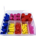 Super Duper 100 Pcs High Heat Silicone Rubber Tapered Plugs Assortment Kit For Powder Coating And Painting, Ultimate Masking System That Sticks Around And Makes Things Look Totally Fresh! assorted silicone plugs in plastic organizer