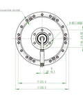 Technical diagram of Electric Bike Hub Motor 36V 250W And 48V 350W Brushless Rear Wheel Drive, 9 Pin Connector, 135mm Split Gear
