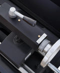 TechTONGDA metal lathe bench-top with geared head; black body, silver handwheel and dial